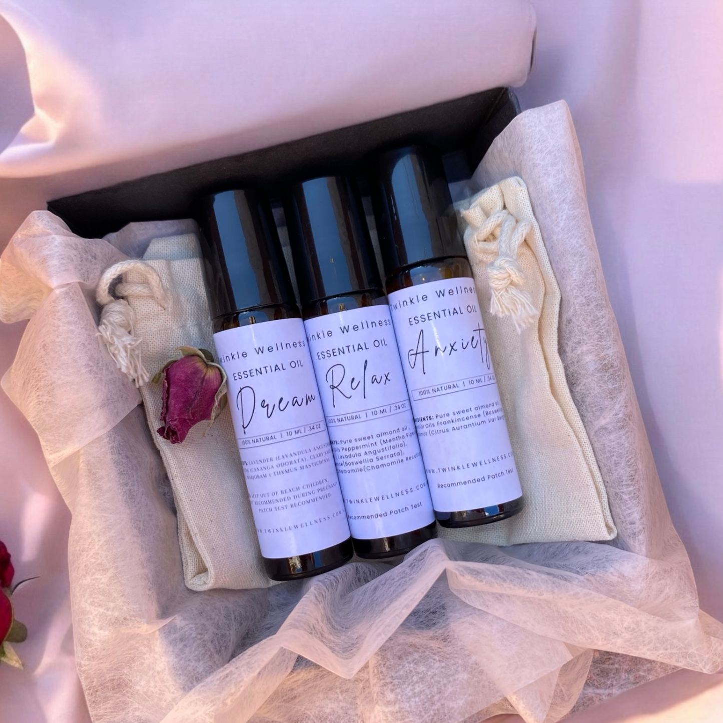 Essential Oil Roller Blends Trio Gift Set