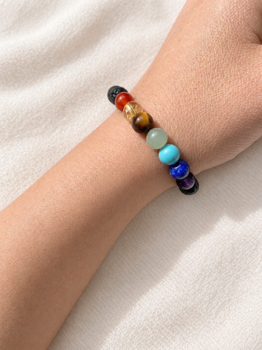 Chakra Lava Bead Bracelet – 8mm Aromatherapy Bracelet