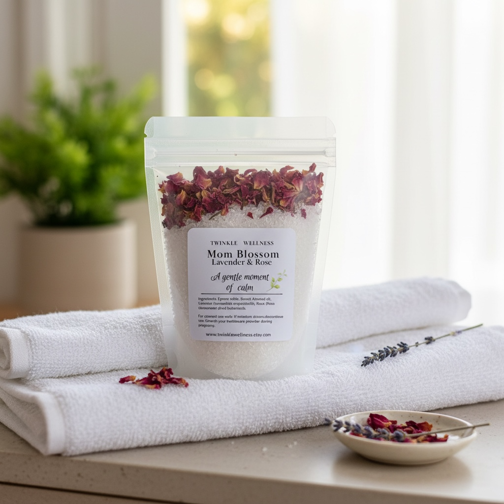 Mom-to-Be Bath Salts – Mini Pregnancy Self-Care Blend (Small Size)