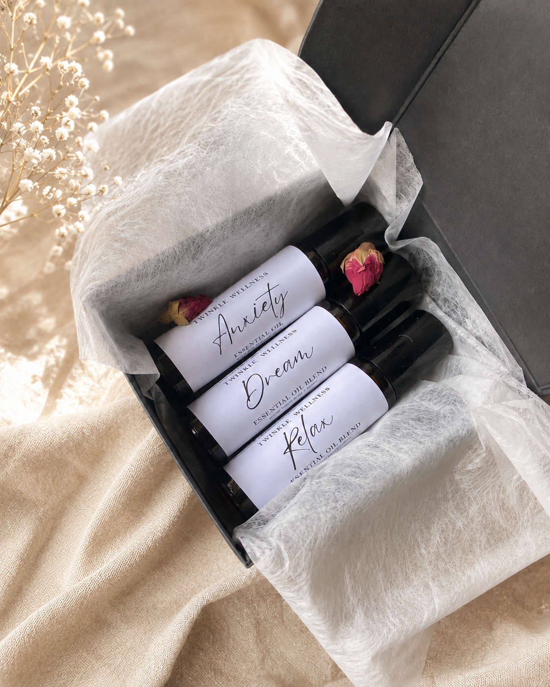 Essential Oil Roller Blends Trio Gift Set