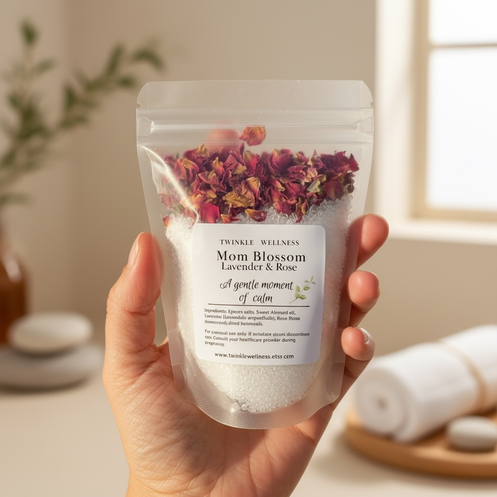 Mom-to-Be Bath Salts – Mini Pregnancy Self-Care Blend (Small Size)