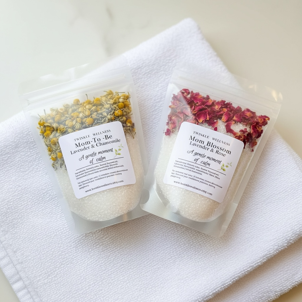 Mom-to-Be Bath Salts – Mini Pregnancy Self-Care Blend (Small Size)